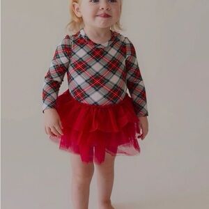 Posh Peanut Red Plaid Tutu Dress